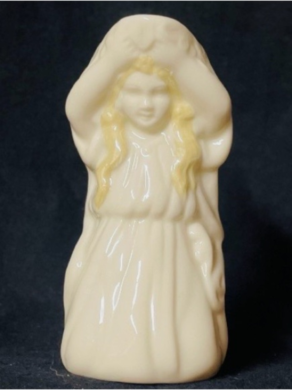 Vintage Belleek Ireland Pottery “Undine” Water Nymph Creamer or Pitcher 5” Tall